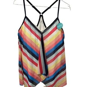 Beach House Admiral Striped Underwire Tankini Top Multicolor H13893 Mens 12